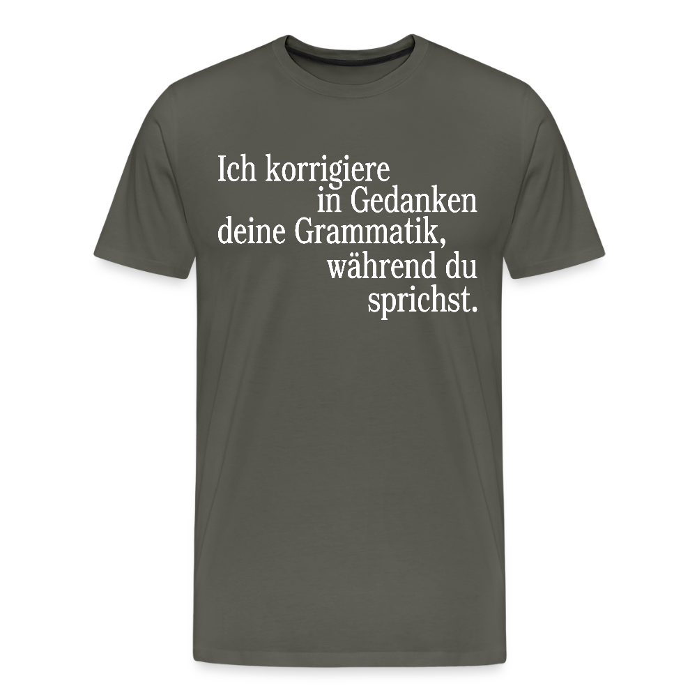 Grammatik - Männer Premium T-Shirt - Asphalt