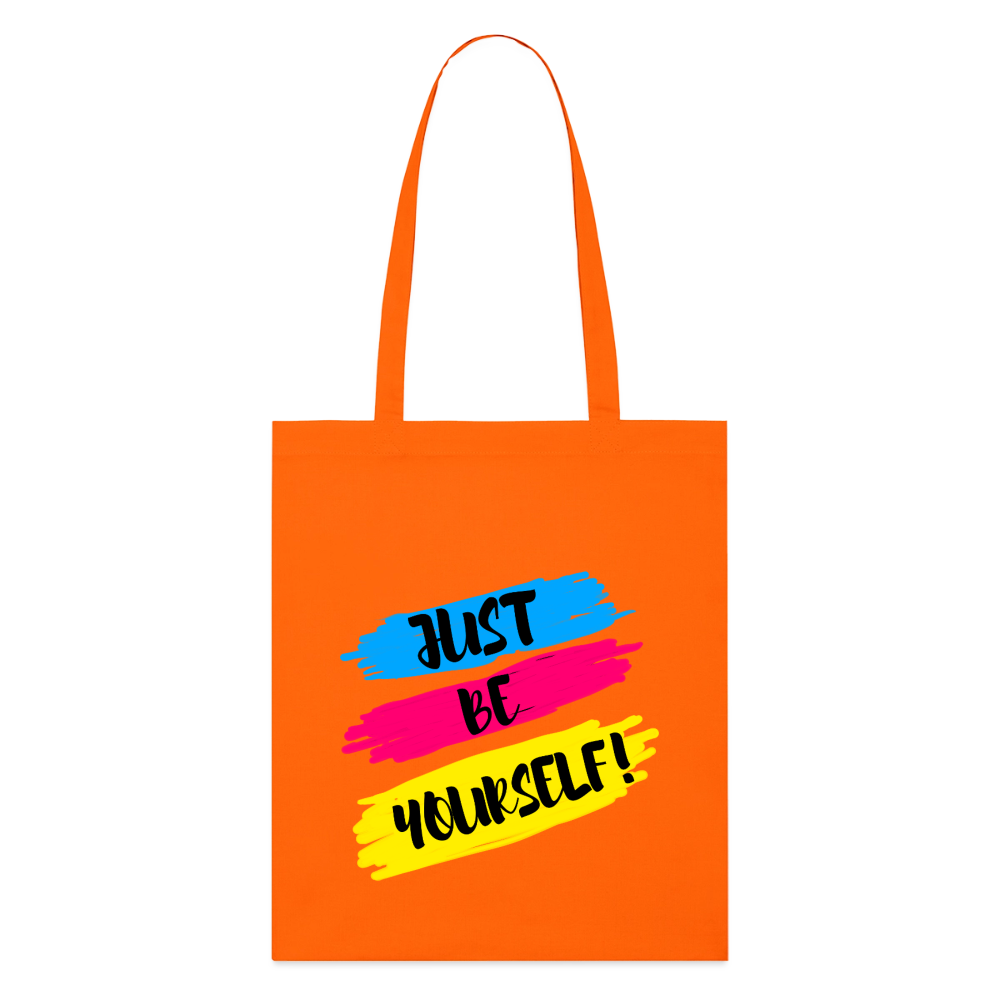 Just be yourself - Bio-Stoffbeutel - Tieforange
