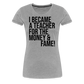 Money & Fame - Frauen Premium T-Shirt - Grau meliert
