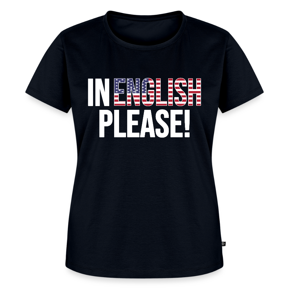 In english please! - Frauen Premium T-Shirt - Navy