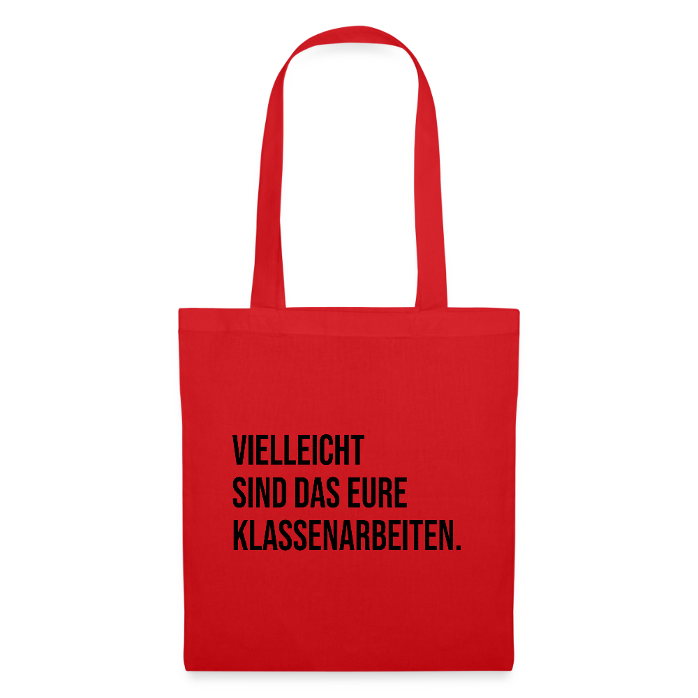 Klassenarbeiten- Stoffbeutel - Rot