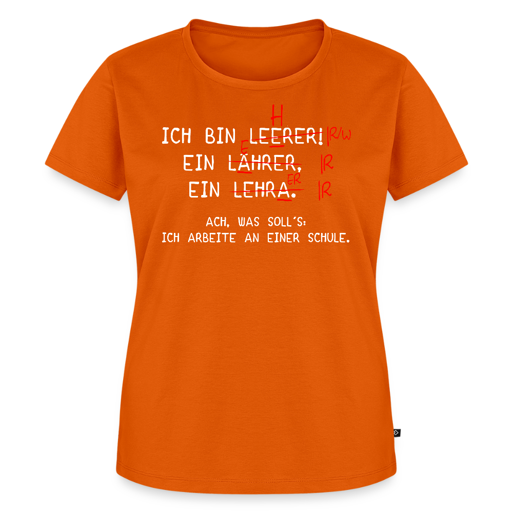 Ich bin Leerer - Frauen Premium T-Shirt - Orange 