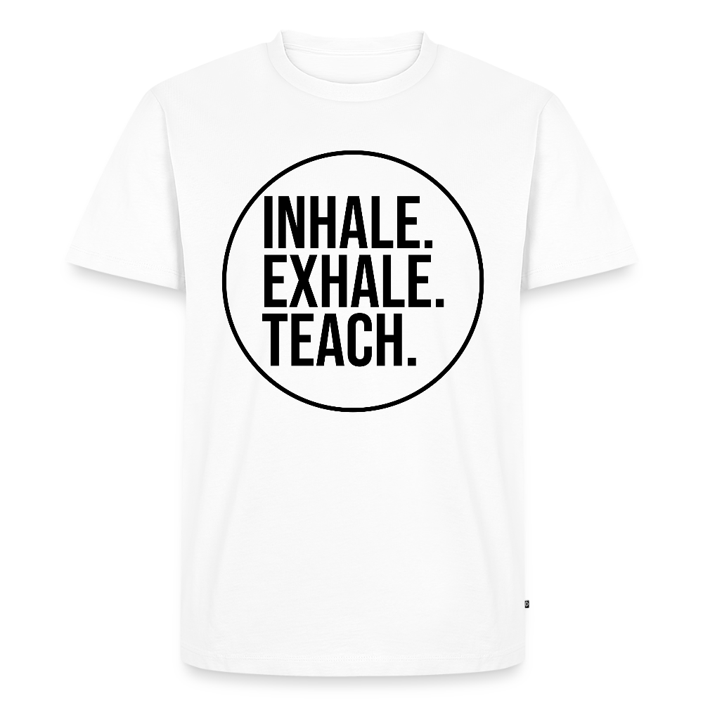 Inhalte. Exhale. Teich. - Männer Premium T-Shirt - Weiß