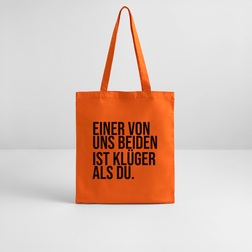 Klüger als du - Bio-Stoffbeutel - Tieforange