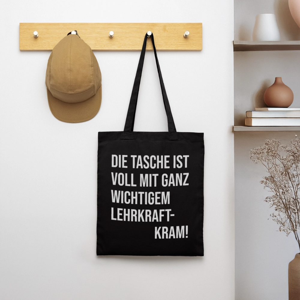 Lehrkraftkram - Stoffbeutel - Schwarz