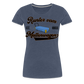 Mattenwagen - Frauen Premium T-Shirt - Blau meliert