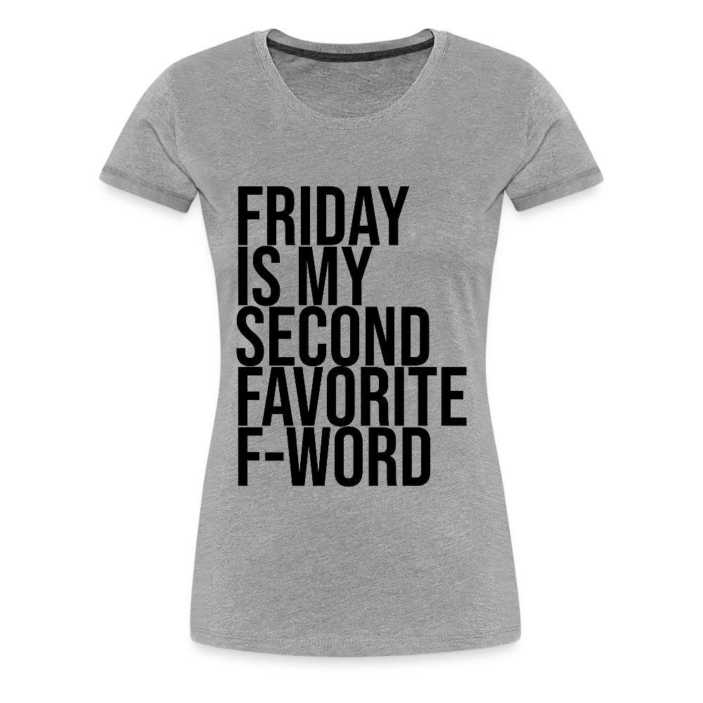 F-Word - Frauen Premium T-Shirt - Grau meliert