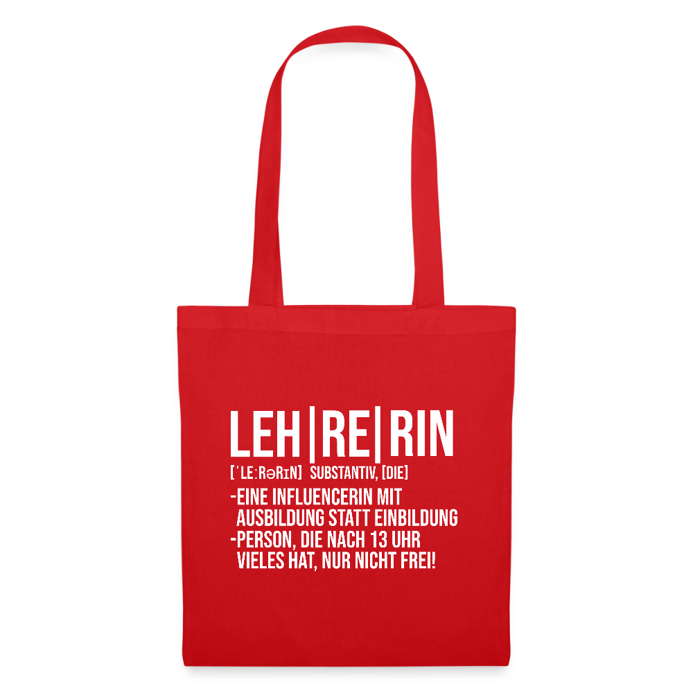 Leh-re-rin - Stoffbeutel - Rot