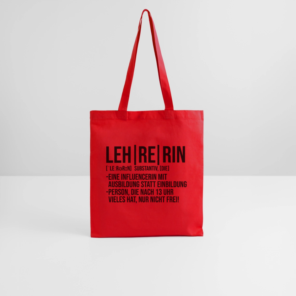 Leh-re-rin Stoffbeutel - Rot