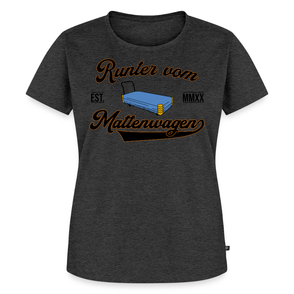 Mattenwagen - Frauen Premium T-Shirt - Anthrazit meliert