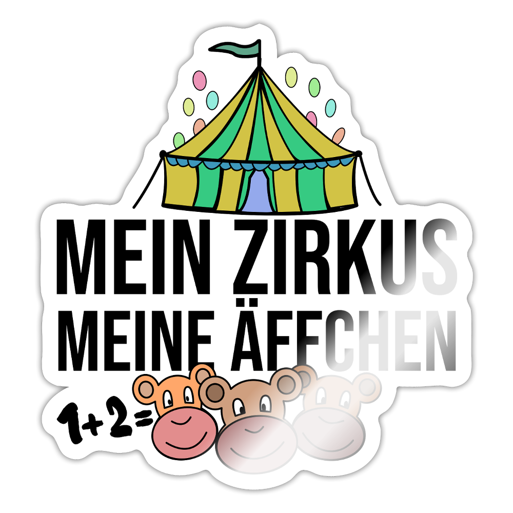 Mein Zirkus - Sticker - Weiß glänzend