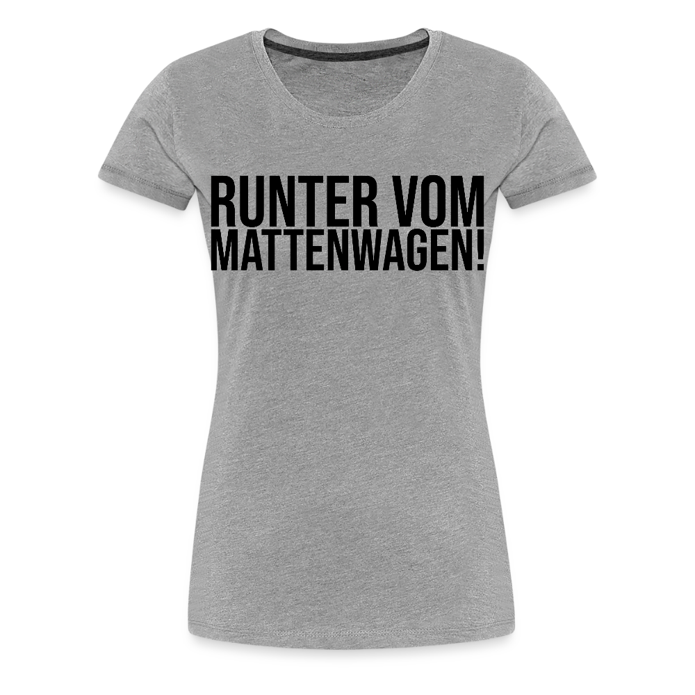 Mattenwagen - Frauen Premium T-Shirt - Grau meliert