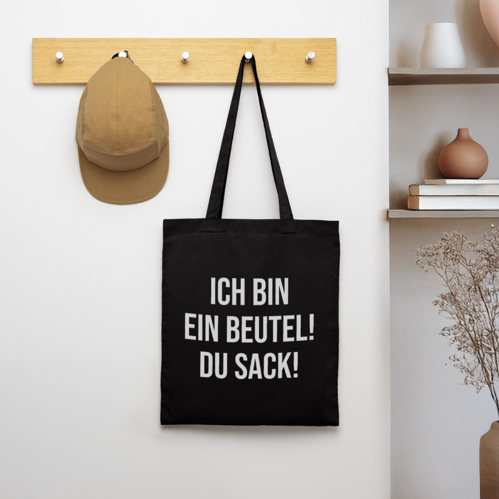 Ich bin ein Beutel! - Stoffbeutel - Schwarz