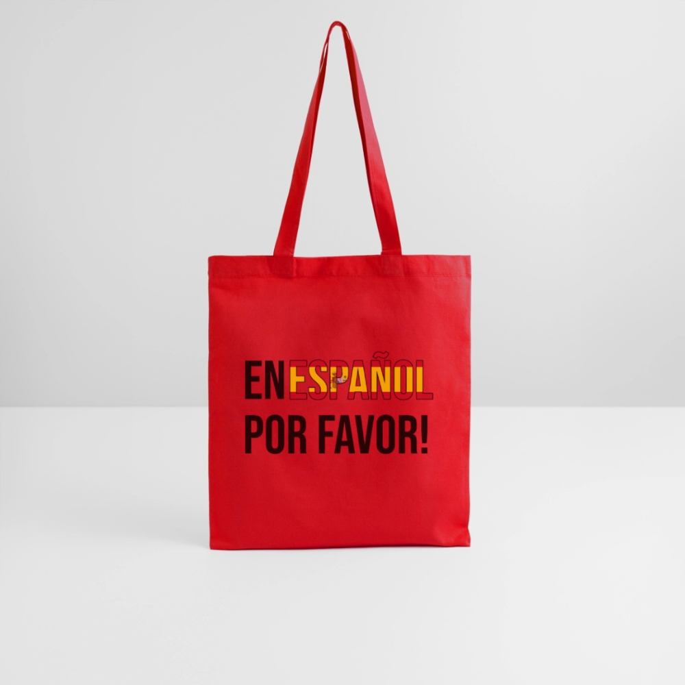 En Español por vavor - Stoffbeutel - Rot