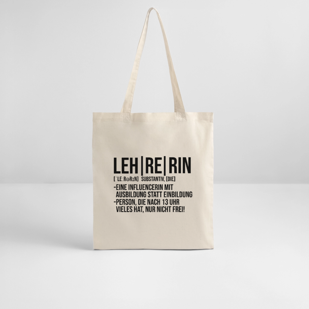 Lehrerin - Bio-Stoffbeutel - Natur