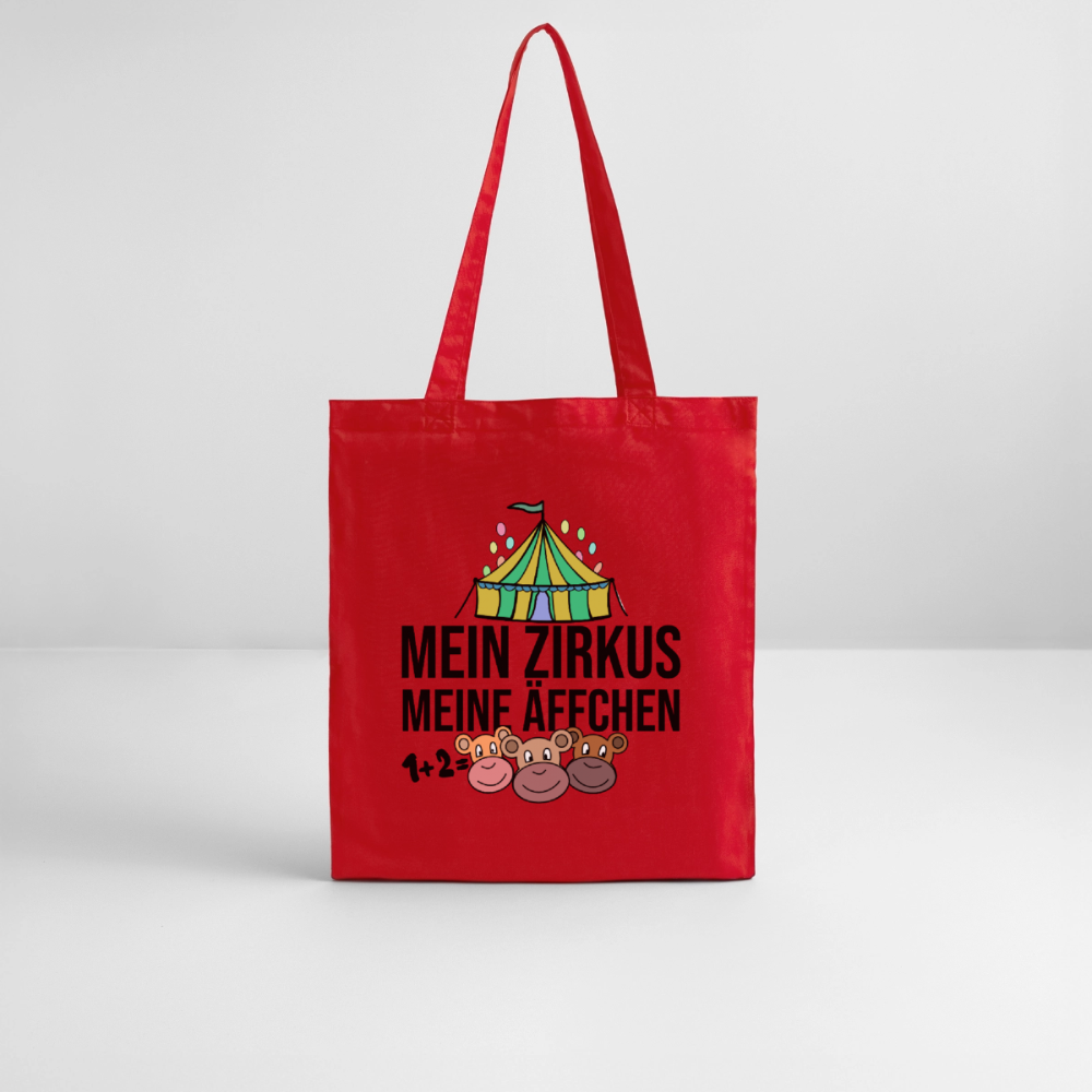 Mein Zirkus - Bio-Stoffbeutel - Rot