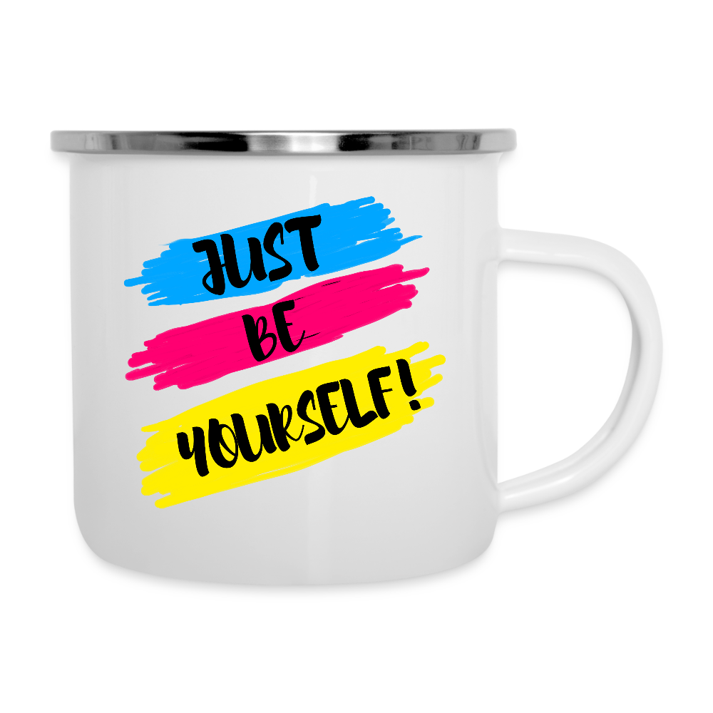 Just be yourself - Emaille-Tasse - Weiß