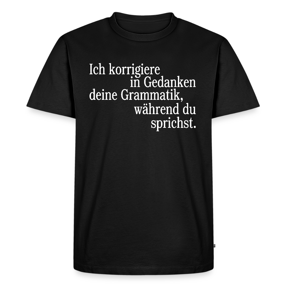Grammatik - Männer Premium T-Shirt - Schwarz