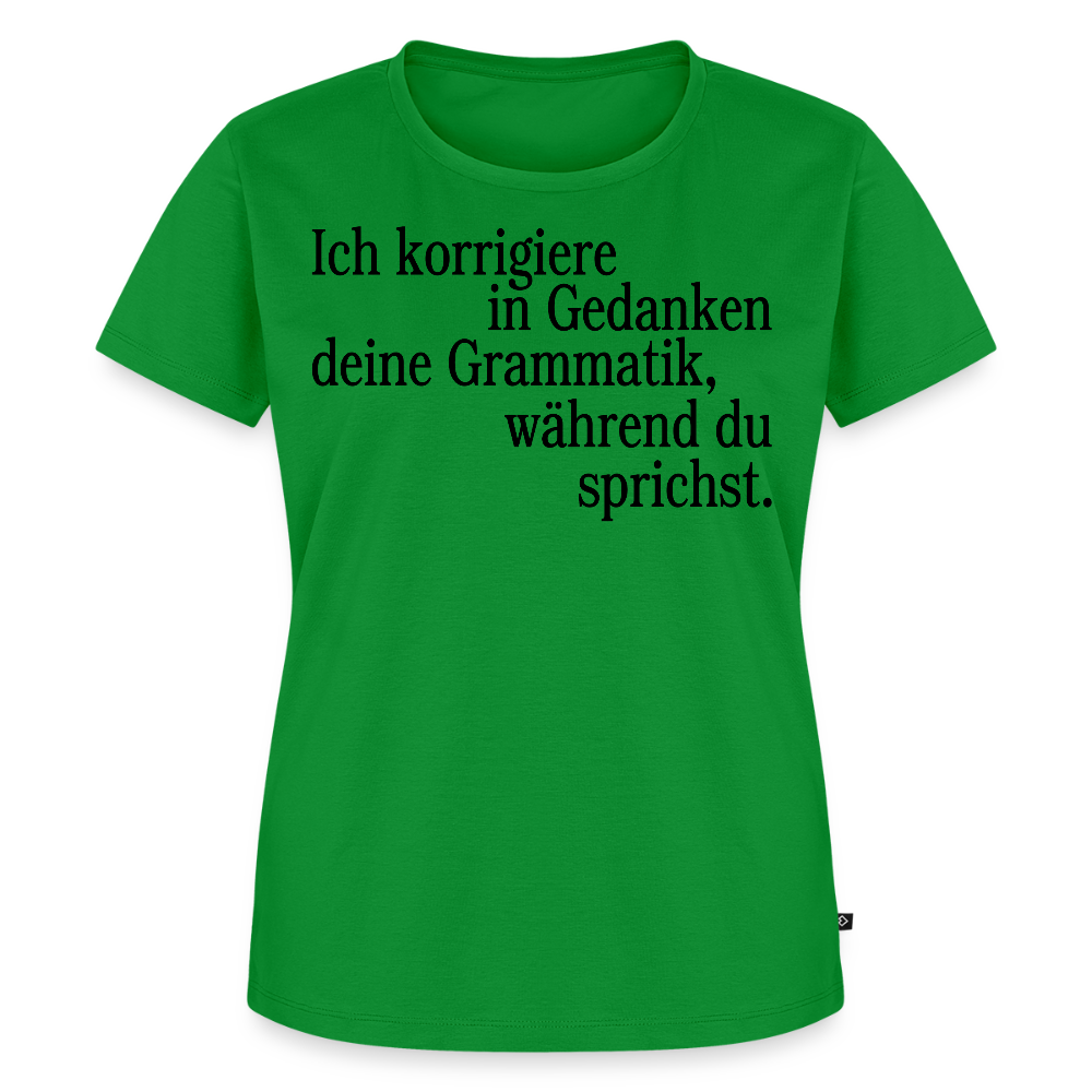 Grammatik - Frauen Premium T-Shirt - Grün