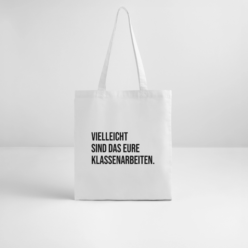 Klassenarbeiten - Bio-Stoffbeutel - Weiß