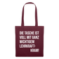 Lehrkraftkram - Stoffbeutel - Burgunderrot