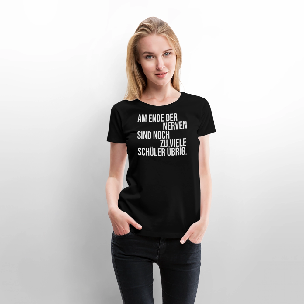 Zu viele Schüler - Frauen Premium T-Shirt - Schwarz