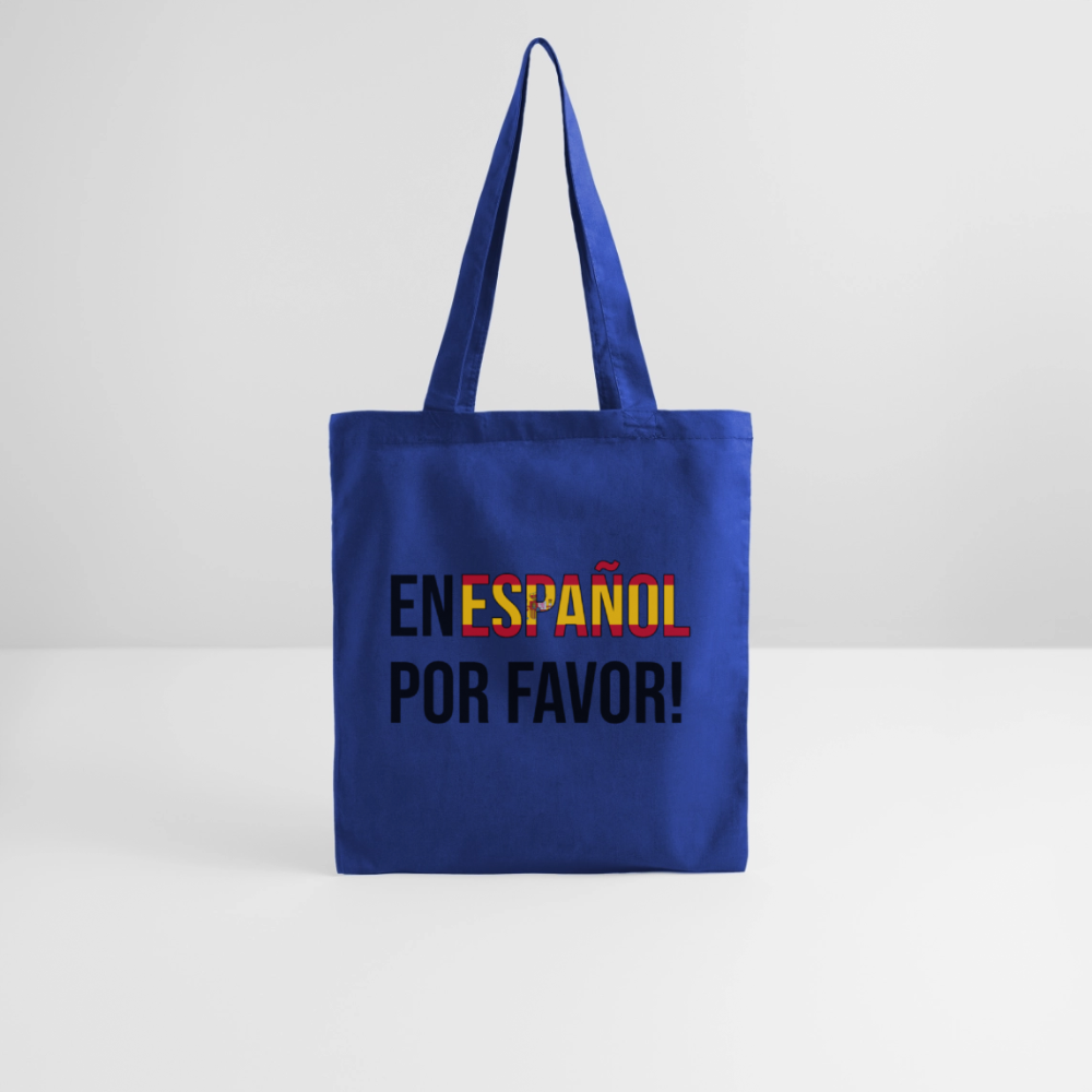 En Español por vavor - Stoffbeutel - Royalblau
