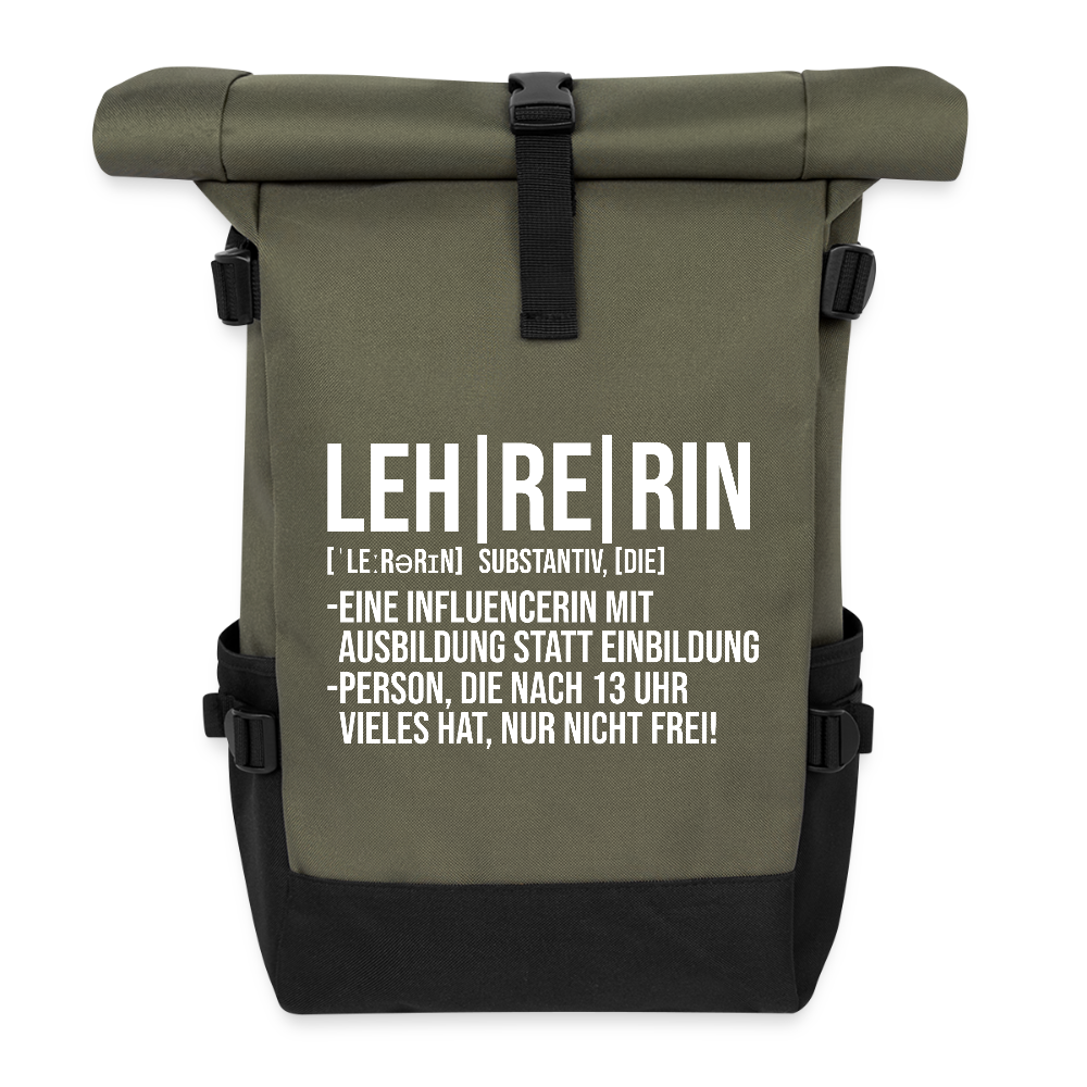 Leh-Re-Rin - Rolltop Rucksack - Olive/Schwarz