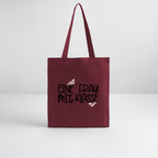 Frau mit Klasse - Bio-Stoffbeutel - Burgunderrot