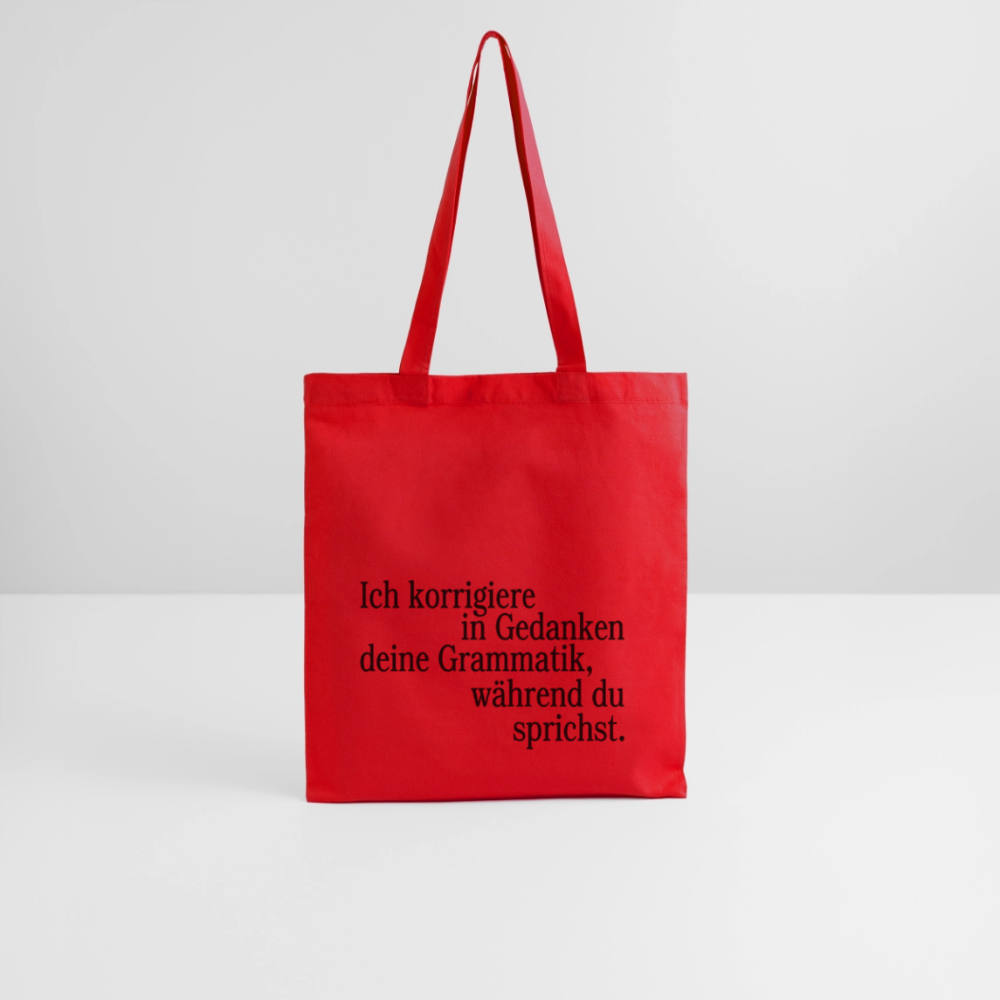 Grammatik - Stoffbeutel - Rot