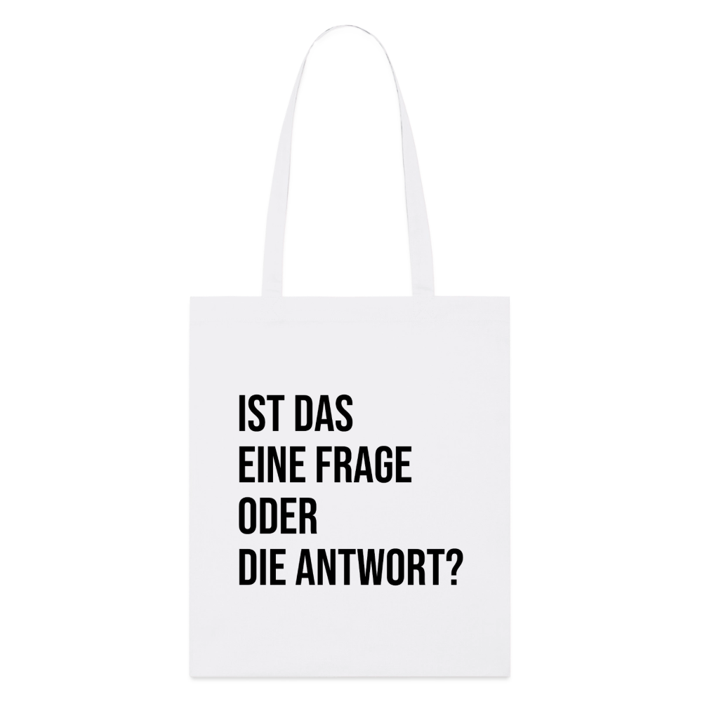 Frage?! - Bio-Stoffbeutel - Weiß