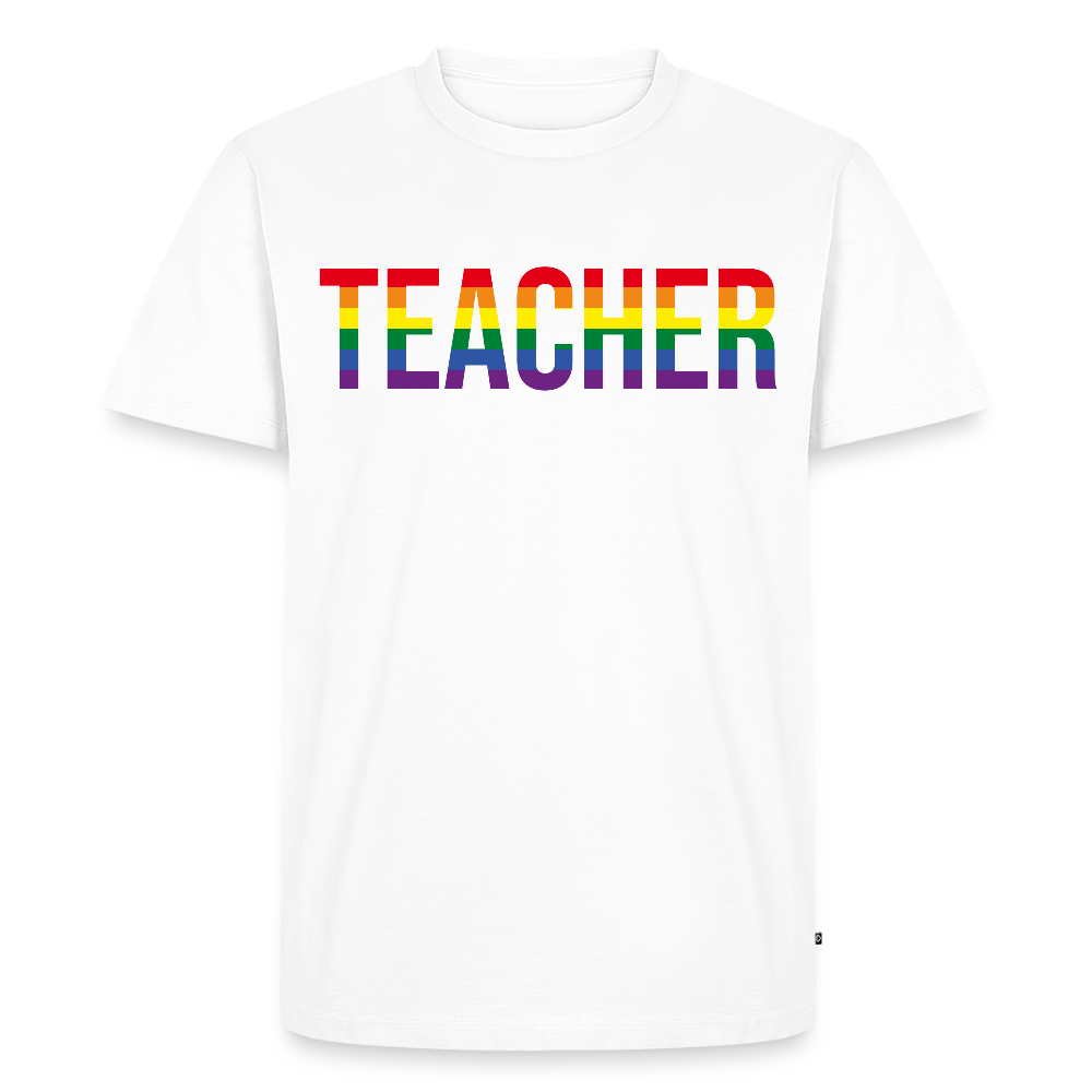 Teacher - Männer Premium T-Shirt - Weiß