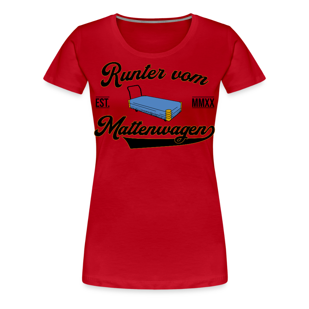 Mattenwagen - Frauen Premium T-Shirt - Rot