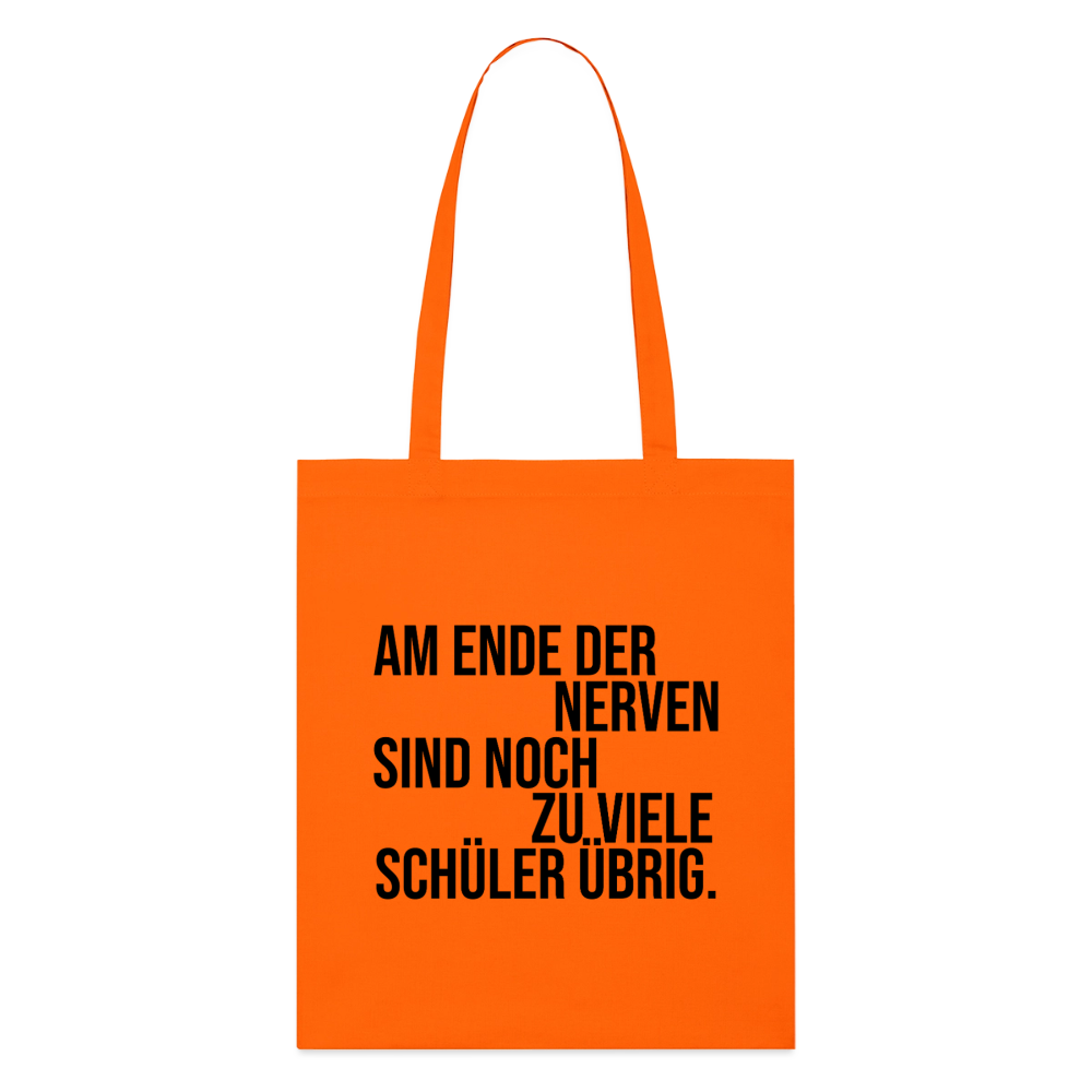 Zu viele Schüler - Bio-Stoffbeutel - Tieforange
