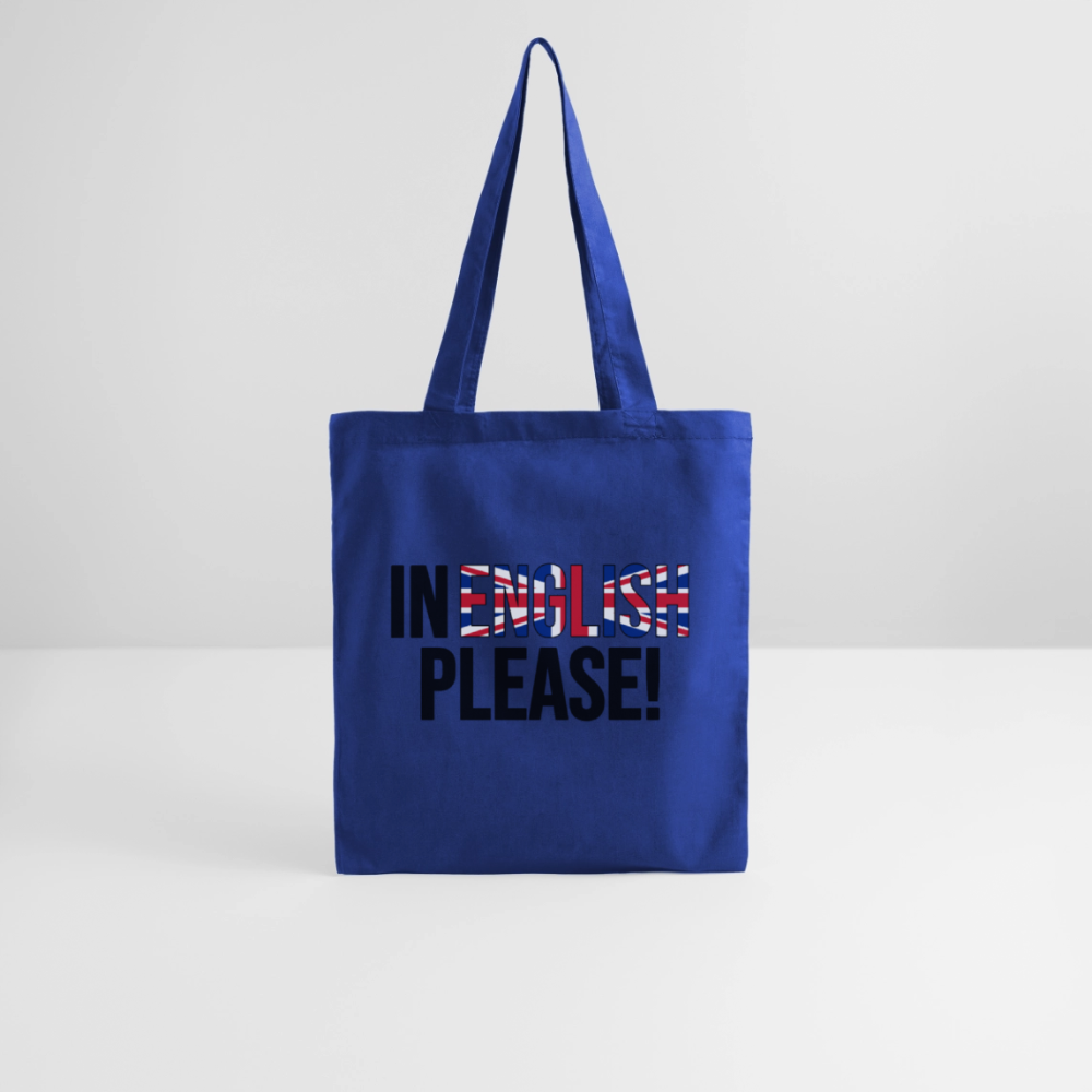 In english please! - Stoffbeutel - Royalblau
