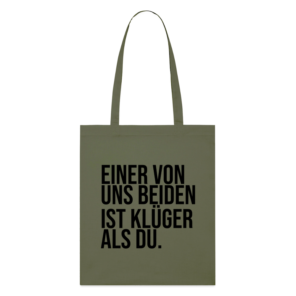 Klüger als du - Bio-Stoffbeutel - Khaki