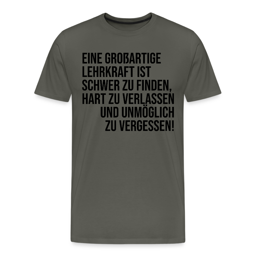 Großartige Lehrkraft - Männer Premium T-Shirt - Asphalt