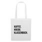Kaffee. Kreide. Klassenbuch - Stoffbeutel - Weiß