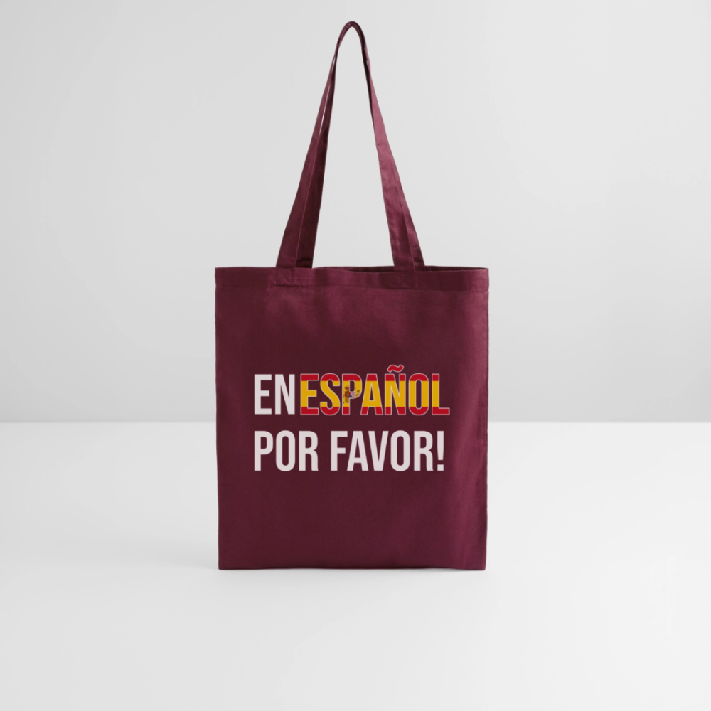 En español porvavor - Stoffbeutel - Burgunderrot