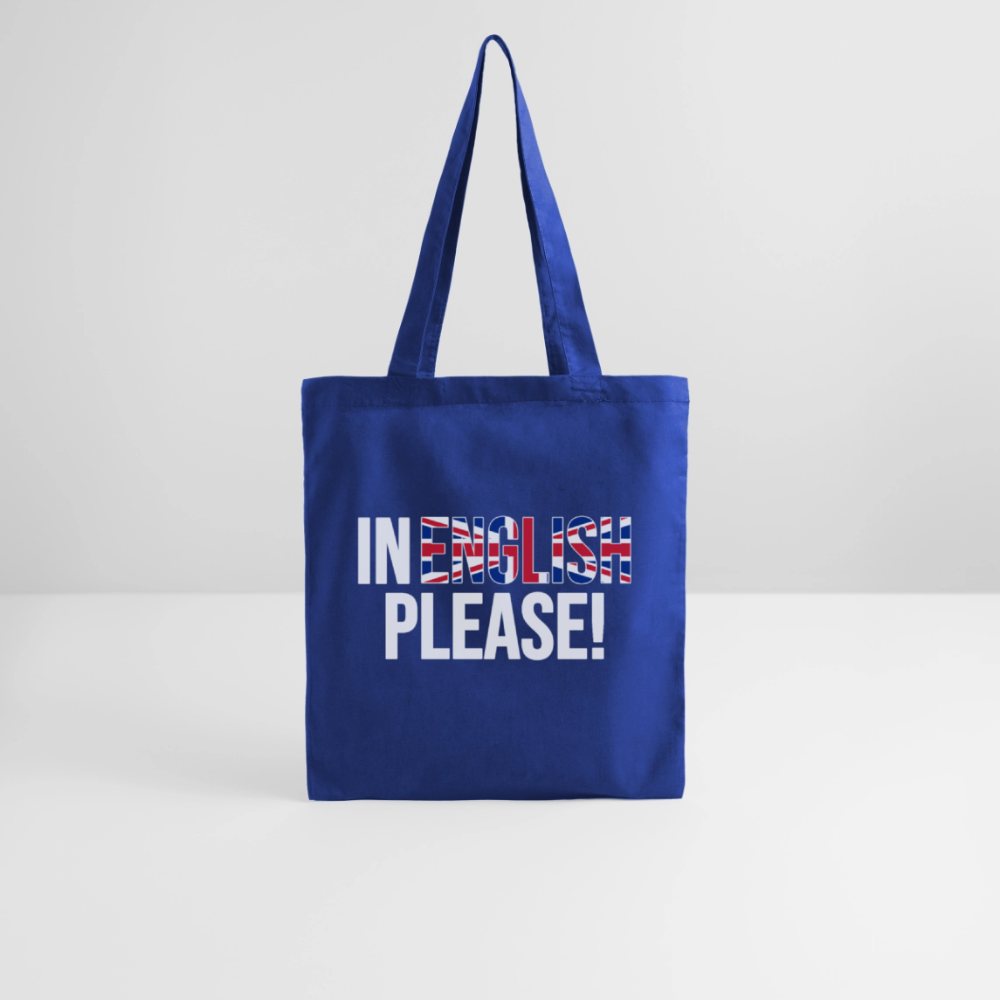 In english please! - Stoffbeutel - Royalblau