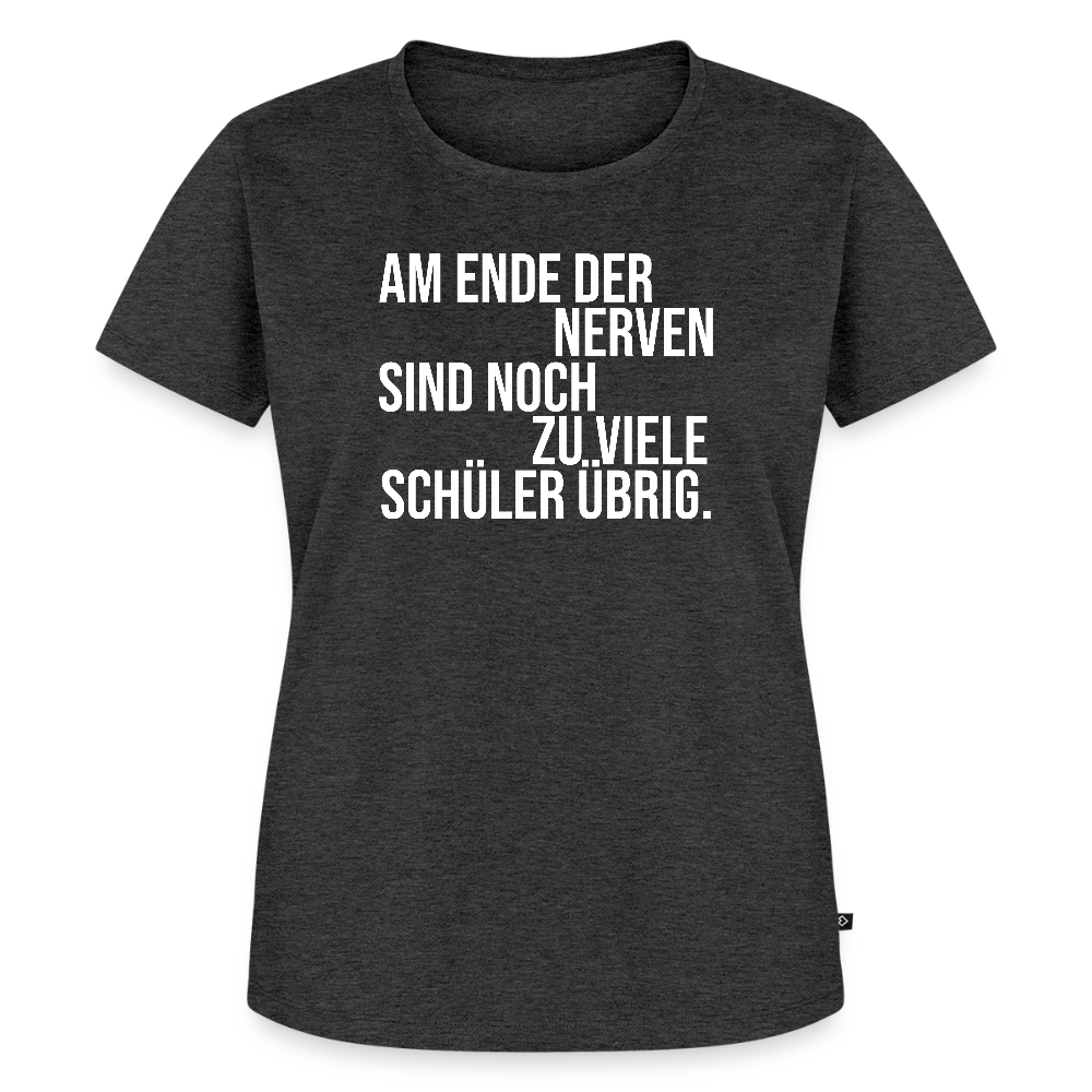 zu viele Schüler - Frauen Premium T-Shirt - Anthrazit meliert