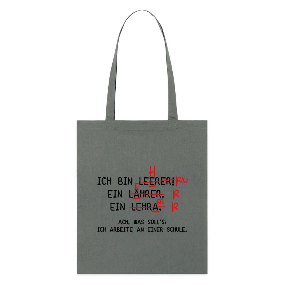 Lehrer - Bio-Stoffbeutel - Anthrazit