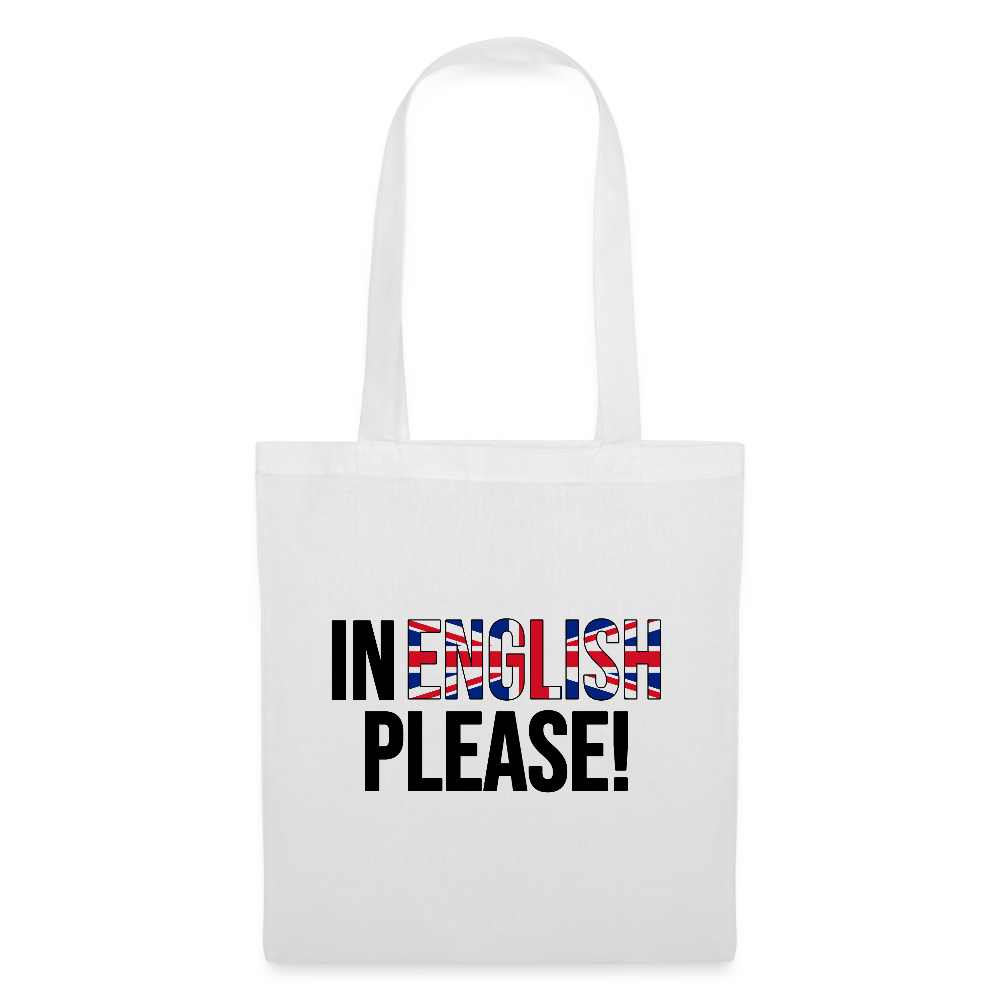 In english please! - Stoffbeutel - Weiß
