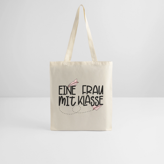 Eine Frau mit Klasse - Stoffbeutel - Natur