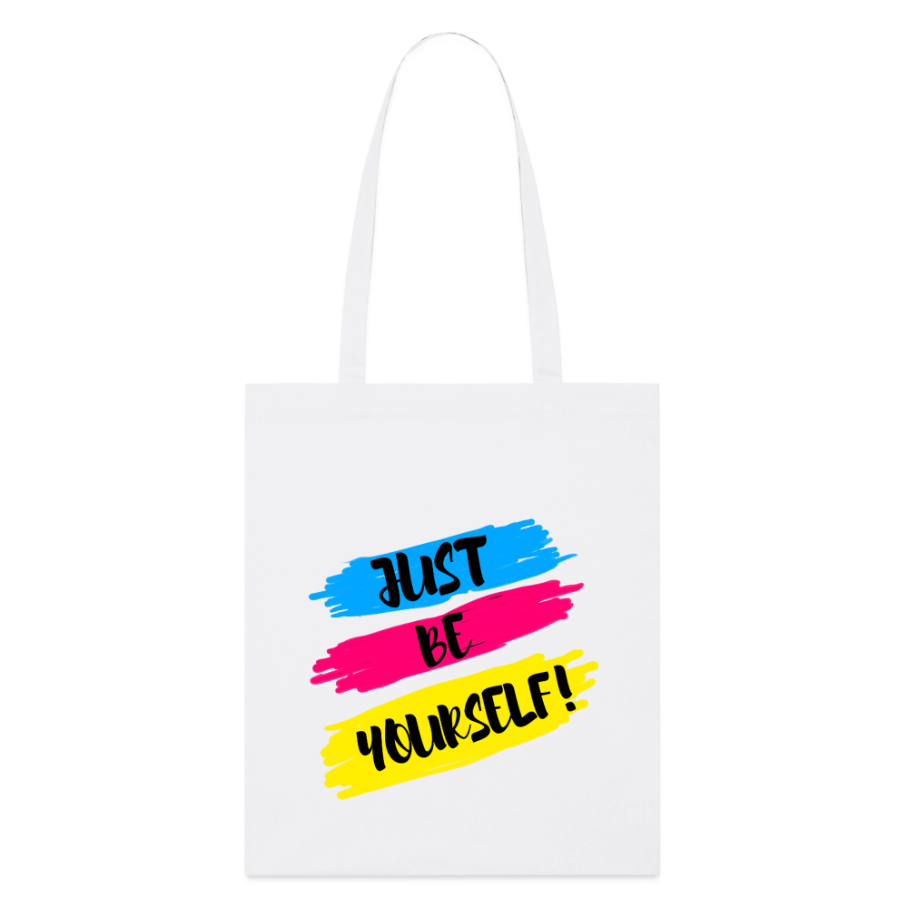 Just be yourself - Bio-Stoffbeutel - Weiß