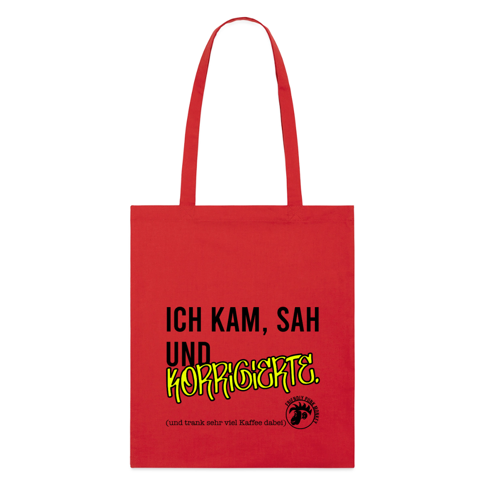 Ich kam, sah - Bio-Stoffbeutel - Rot