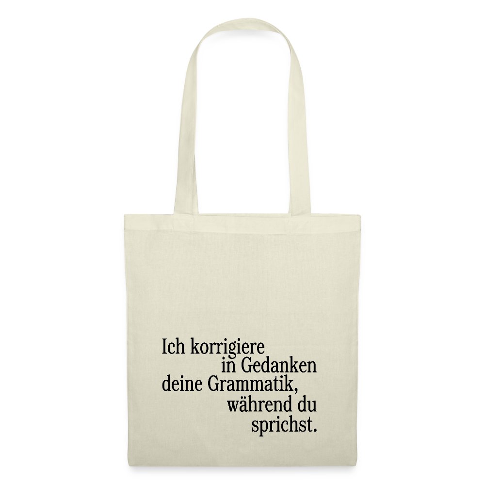 Grammatik - Stoffbeutel - Natur