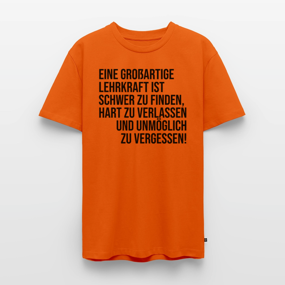 Großartige Lehrkraft - Männer Premium T-Shirt - Orange 