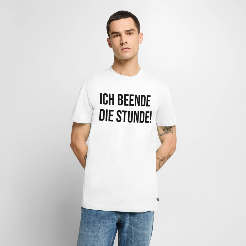 Ich beende die Stunde! - Männer Premium T-Shirt - Weiß