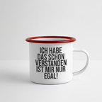 Verstanden - Emaille-Tasse - Weiß/Rot